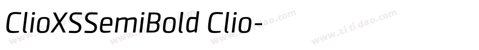 ClioXSSemiBold Clio字体转换
